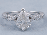 1.31 CTW PEAR SHAPE DIAMOND ENGAGEMENT RING H SI2