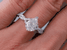 1.31 CTW PEAR SHAPE DIAMOND ENGAGEMENT RING H SI2