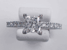 1.32 CTW PRINCESS CUT DIAMOND ENGAGEMENT RING