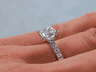 1.32 CTW PRINCESS CUT DIAMOND ENGAGEMENT RING