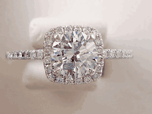  1.34 CTW ROUND CUT LAB GROWN DIAMOND ENGAGEMENT RING D I1