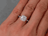  1.34 CTW ROUND CUT LAB GROWN DIAMOND ENGAGEMENT RING D I1