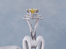 1.35 CTW ROUND CUT DIAMOND ENGAGEMENT RING VIVID YELLOW  SI2