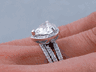 1.37 CTW HEART SHAPE DIAMOND WEDDING RING SET F VS2 (Includes a Matching Wedding Ring) 