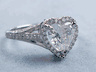 1.38 CTW HEART SHAPE DIAMOND ENGAGEMENT RING G SI3