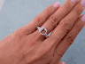 1.40 CTW CUSHION CUT DIAMOND WEDDING RING SET CHOCOLATE VS2 (Includes a Matching Wedding Ring) 