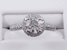 1.41 CTW ROUND CUT DIAMOND ENGAGEMENT RING LAB GROWN H SI2