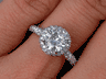 1.41 CTW ROUND CUT DIAMOND ENGAGEMENT RING LAB GROWN H SI2
