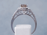 1.43 CTW ROUND BRILLIANT CUT DIAMOND ENGAGEMENT RING NATURAL CHOCOLATE SI1