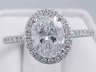 1.45 CTW OVAL CUT LAB GROWN DIAMOND ENGAGEMENT RING D VS1