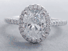 1.45 CTW OVAL CUT LAB GROWN DIAMOND ENGAGEMENT RING D VS1