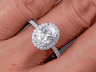1.45 CTW OVAL CUT LAB GROWN DIAMOND ENGAGEMENT RING D VS1