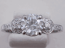 1.45 CTW ROUND CUT LAB GROWN DIAMOND ENGAGEMENT RING