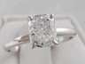 1.50 CARATS CUSHION CUT LAB GROWN DIAMOND ENGAGEMENT RING D VS2