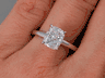 1.50 CARATS CUSHION CUT LAB GROWN DIAMOND ENGAGEMENT RING D VS2