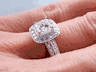 1.50 CTW CUSHION CUT DIAMOND ENGAGEMENT RING