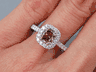 1.52 CTW CUSHION CUT DIAMOND ENGAGEMENT RING CHOCOLATE VS2