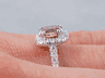 1.52 CTW CUSHION CUT DIAMOND ENGAGEMENT RING CHOCOLATE VS2