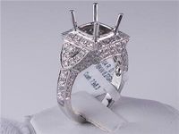 1.52 CTW DIAMOND SEMI-SET ENGAGEMENT RING WHITE GOLD