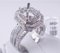 1.52 CTW DIAMOND SEMI-SET ENGAGEMENT RING WHITE GOLD