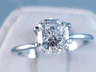 1.53 CT CUSHION CUT DIAMOND SOLITAIRE ENGAGEMENT RING F SI2