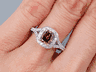 1.53 CTW CUSHION CUT DIAMOND ENGAGEMENT RING CHOCOLATE VS2