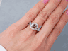 1.53 CTW CUSHION CUT DIAMOND ENGAGEMENT RING CHOCOLATE VS2