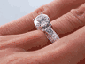 1.57 CTW ROUND CUT DIAMOND ENGAGEMENT RING F SI2
