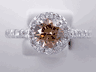 1.58 CTW ROUND BRILLIANT CUT DIAMOND ENGAGEMENT RING NATURAL CHOCOLATE VS2