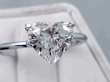 1.59 CARATS HEART CUT LAB GROWN DIAMOND D VS2