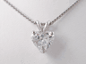 1.59 CT HEART SHAPE LAB GROWN  DIAMOND PENDANT AND WHITE GOLD CHAIN D SI1