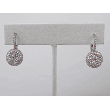 1.61CTW CLUSTER STYLE EARRINGS LOOK LIKE 5CT IN EACH EAR 