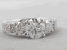 1.62CTW ROUND CUT LAB GROWN DIAMOND ENGAGEMENT RING F VVS1 LOW PRICE