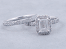1.63 CTW EMERALD CUT DIAMOND WEDDING RING SET G VS2 (Includes a Matching Wedding Ring) 