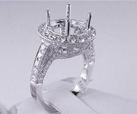 1.66 CTW DIAMOND SEMI-SET ENGAGEMENT RING WHITE GOLD