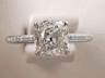 1.67 CTW CUSHION CUT LAB GROWN DIAMOND ENGAGEMENT RING H I1