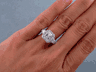 1.68 CTW RADIANT CUT DIAMOND ENGAGEMENT RING D SI1