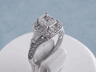 1.68 CTW RADIANT CUT DIAMOND ENGAGEMENT RING D SI1