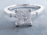 1.70 CTW PRINCESS CUT DIAMOND ENGAGEMENT RING D SI1