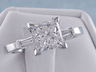 1.70 CTW PRINCESS CUT DIAMOND ENGAGEMENT RING D SI1