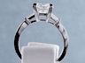 1.70 CTW PRINCESS CUT DIAMOND ENGAGEMENT RING D SI1