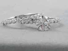 1.78CTW LAB GROWN DIAMOND ENGAGEMENT & WEDDING RING SET, LOW PRICE!