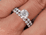 1.78CTW LAB GROWN DIAMOND ENGAGEMENT & WEDDING RING SET, LOW PRICE!