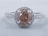 1.84 CTW ROUND BRILLIANT CUT DIAMOND ENGAGEMENT RING NATURAL CHOCOLATE SI1