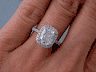 1.85 CTW CUSHION CUT DIAMOND ENGAGEMENT RING D SI2