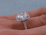 1.85 CTW CUSHION CUT DIAMOND ENGAGEMENT RING D SI2