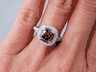 1.87 CTW CUSHION CUT DIAMOND ENGAGEMENT RING NATURAL CHOCOLATE VS2
