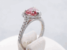 1.87 ctw HEART SHAPE VIVID PINK LAB GROWN DIAMOND RING