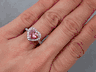 1.87 ctw HEART SHAPE VIVID PINK LAB GROWN DIAMOND RING