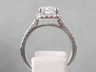 1.89 CTW CUSHION CUT LAB GROWN DIAMOND ENGAGEMENT RING D SI1